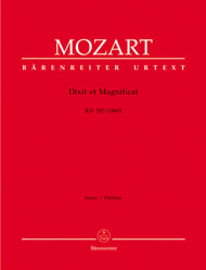 Dixit et Magnificat, K. 193 SATB Full Score cover Thumbnail